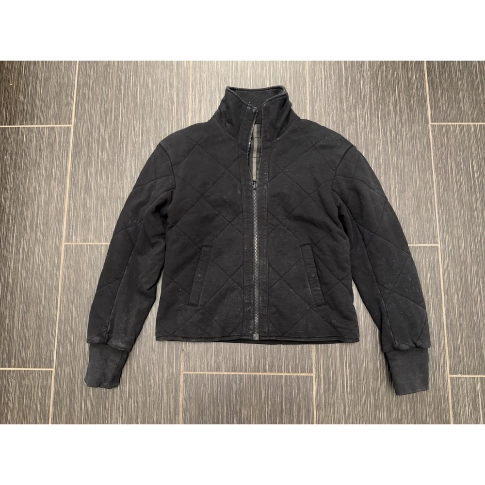 Lululemon Forever Warm Reversible Quilted Jacket Women's 6 Black Full Zip Yoga